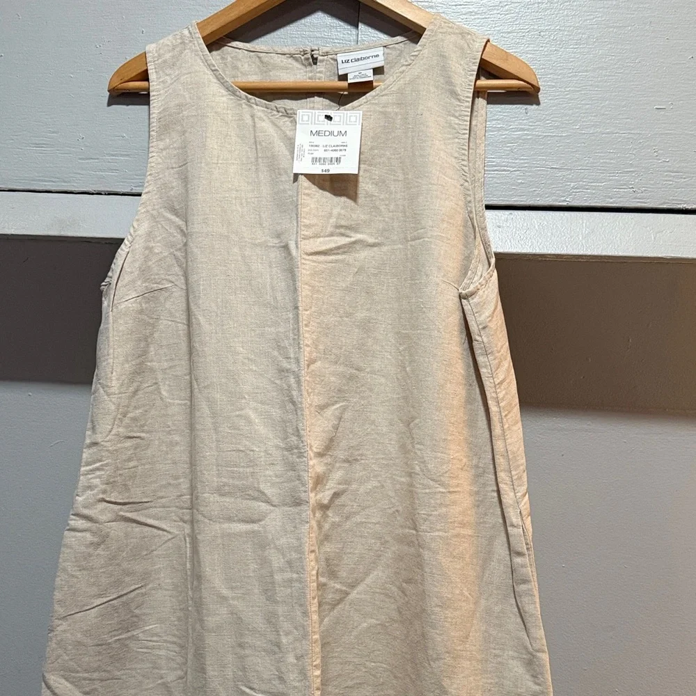 NWT Liz Claiborne tan dress - Picture 1 of 6